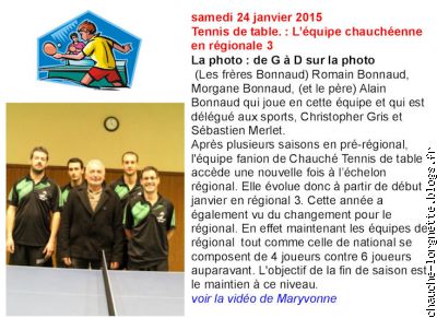 tennis de table Chauché