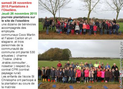 plantations à l'Oiselière
