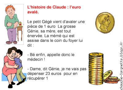 Histoire de Claude 1 euro.