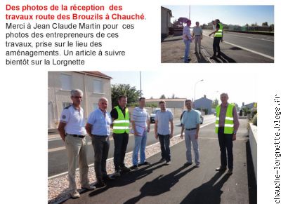 travaux route des Brouzils