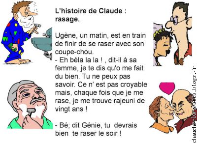 histoire de claude : rasage