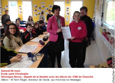 V besse à l'école