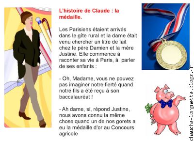 histoire de claude : médaille