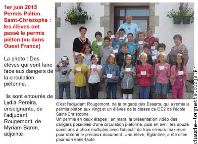 permis piètons des écoliers