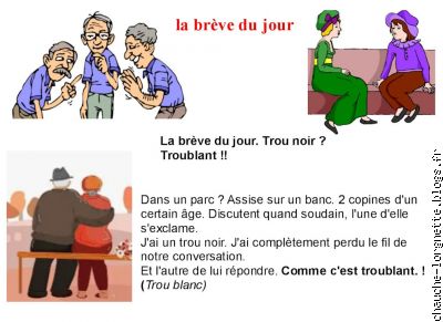 Br&egrave;ve du jour : trou blanc?