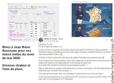 m&eacute;t&eacute;o mai 2026
