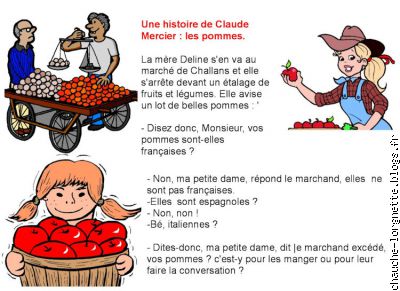 l'histoire de claude : les pommes