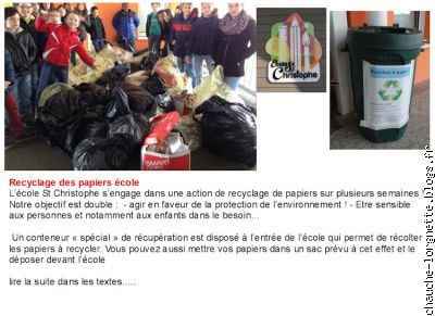 recyclage à l'école