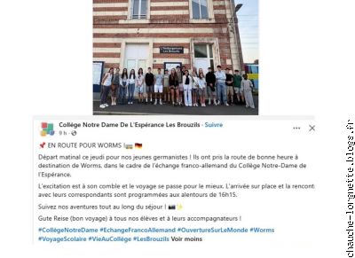 voyage Allemagne coll&egrave;ge des Brouzils