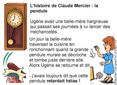 histoire de claude : la pendule