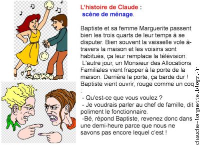 histoire de claude scène de ménage