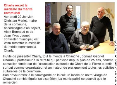 Charly médaillé
