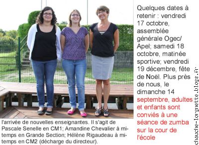 nouvelles enseignants