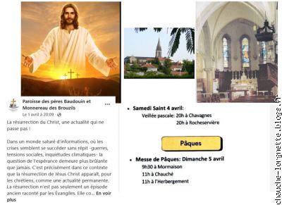 P&acirc;ques 2026 paroisse Chauch&eacute;