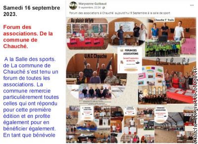 forum des associations chauchéennes