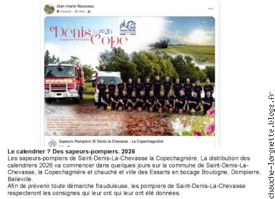 calendrier des pompiers