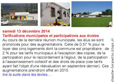 tarifications municipales