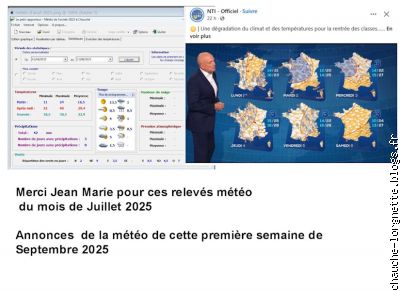 relevés météo juillet 2025