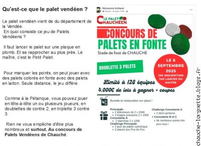 le palet vendéen à Chauché