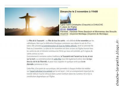 cérémonie religieuse toussaint 2025