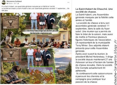 la st Hubert societe de chasse