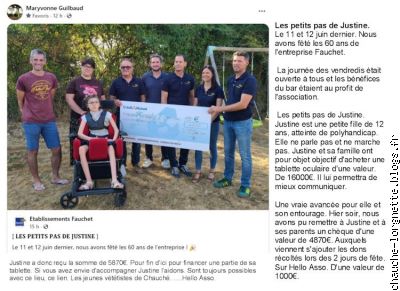 premier pas de Justine.