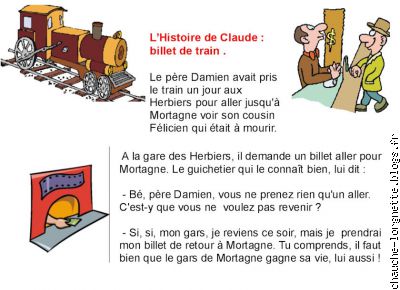 histoire de Claude : billet de train