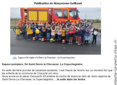 l'école chez les pompiers