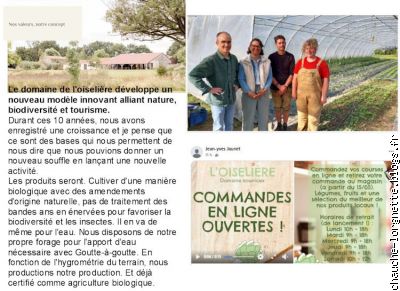 Culture bio Oiselière
