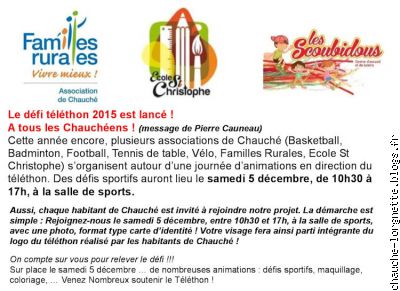 projet téléthon 2015