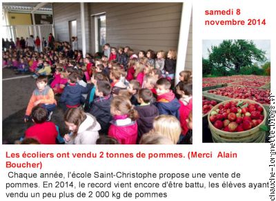 écoliers et pommes