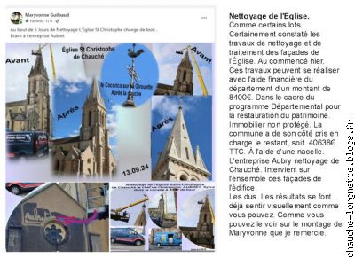 nettoyage Eglise entreprise Aubret de Chauché