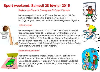 sport weekend 28 fév